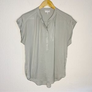 Witchery Split Neck Short Sleeve Blouse Size 8